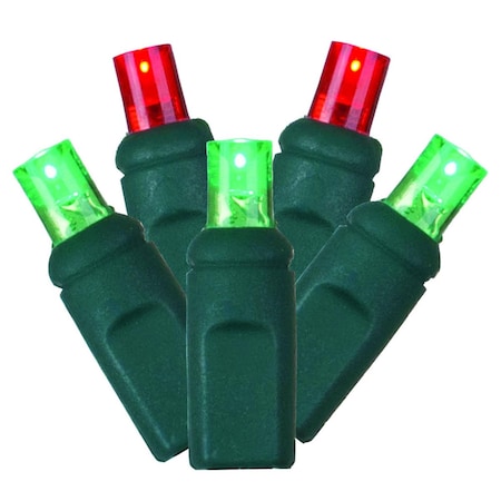 Vickerman LED Green Wire End Connecting 6 in. Spacing 35 ft. Long Light Set with Red, Green Lights X6G2723CSA